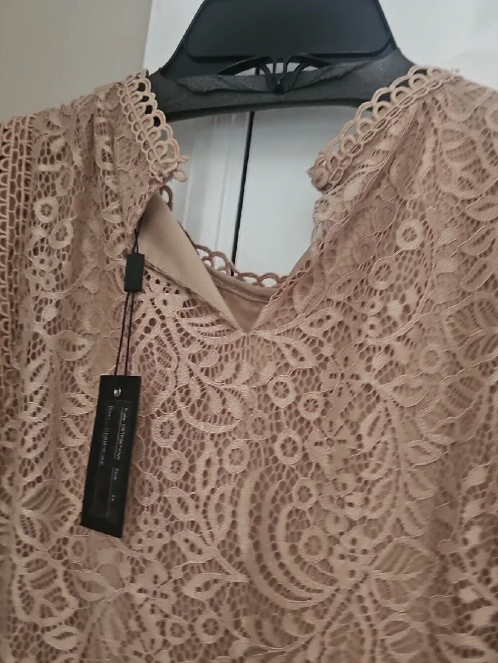 Cable & Gauge Beige Lace Sleeveless Camisole - Picture 3 of 6